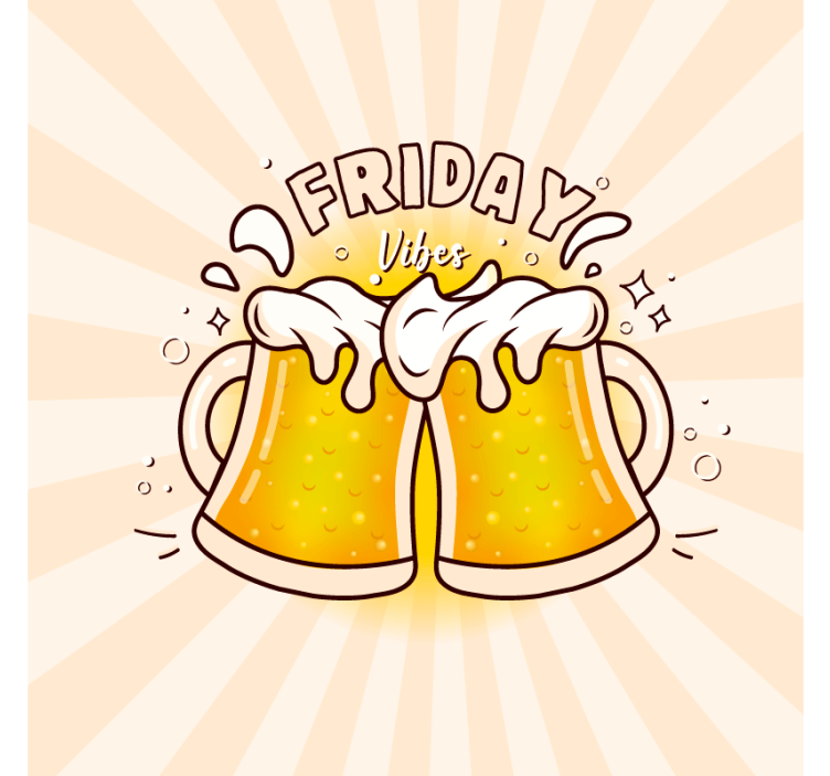 Beer mats cheers to friday fun - TenStickers