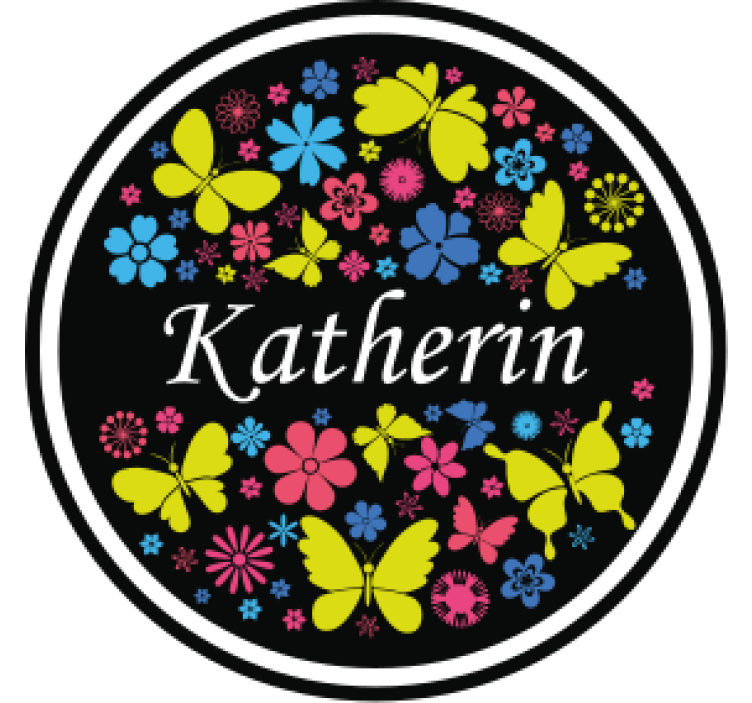 Customisable coasters floral butterfly design - TenStickers