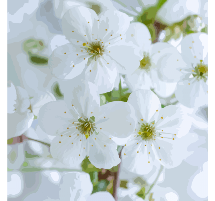 Texture coaster delicate cherry blossoms - TenStickers