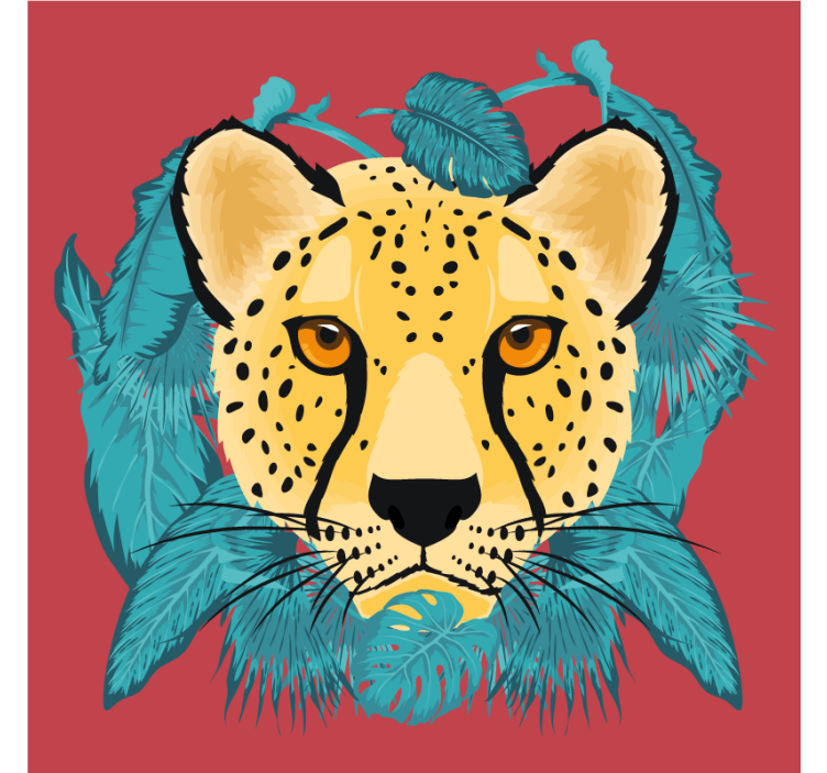 Geek coasters stylized leopard design - TenStickers