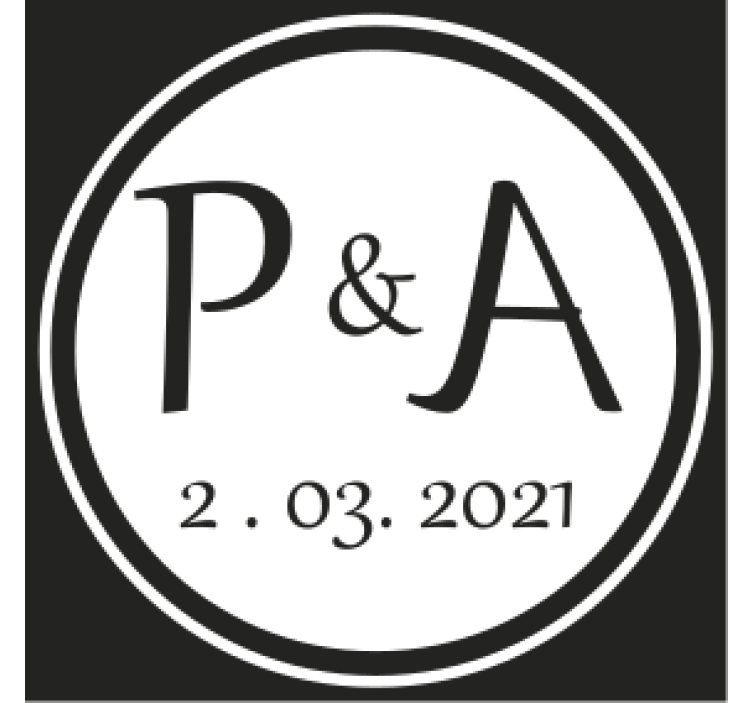 Customisable coasters monogram initials set - TenStickers