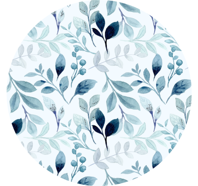 Floral leaf pattern texture coaster - TenStickers
