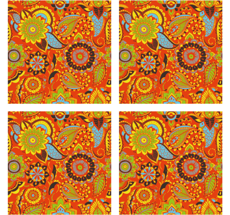 Geek coasters with lively botanical design - TenStickers