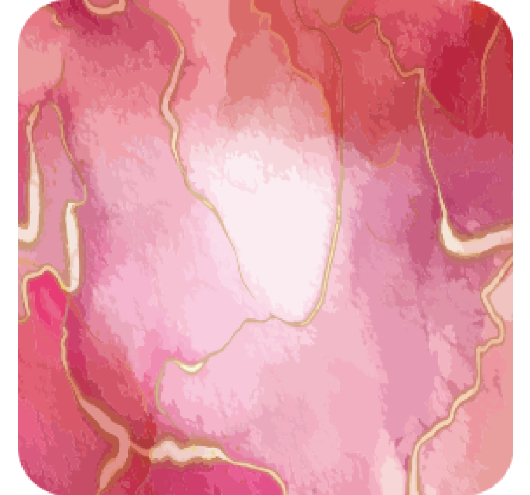 Flowing pink marble texture coaster - TenStickers