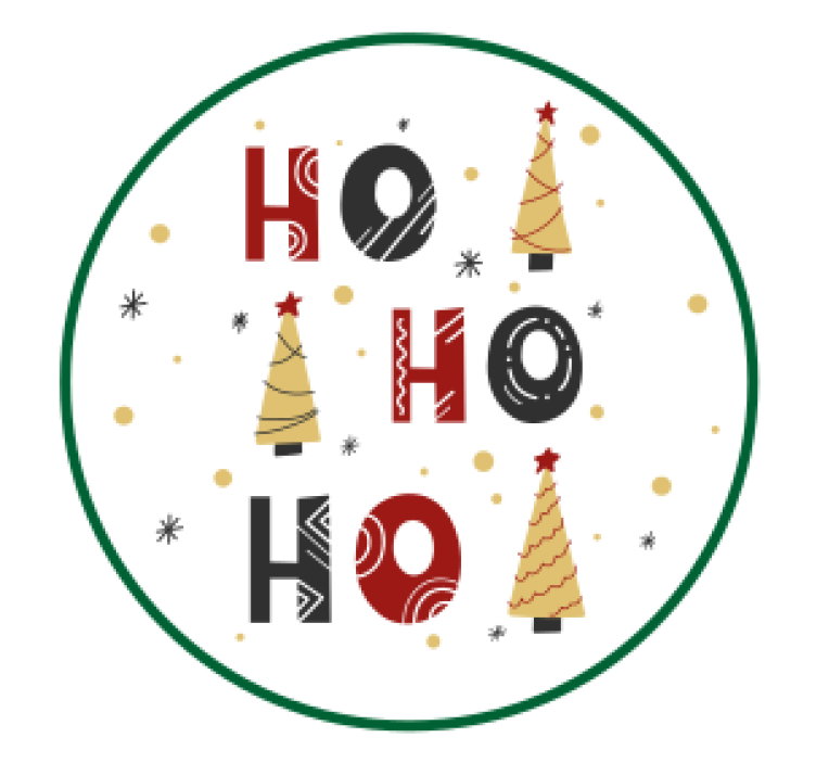 Christmas coasters featuring festive holiday trees - TenStickers
