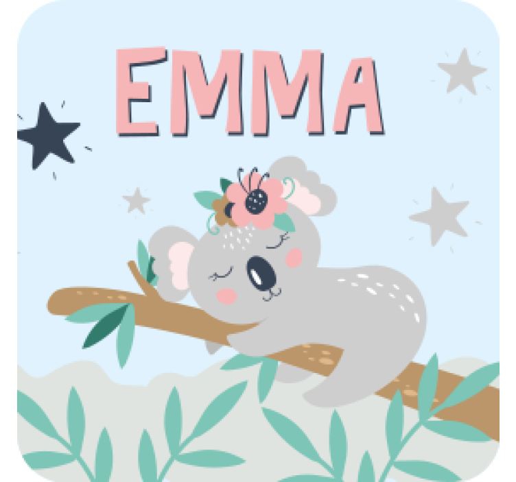 Customisable coasters with adorable koala design - TenStickers