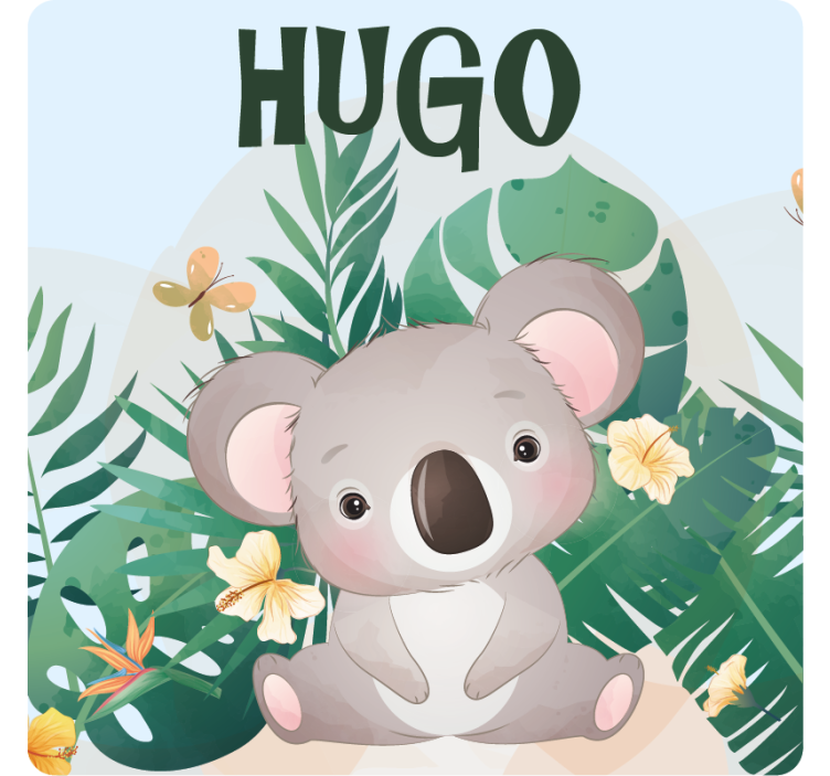 Customisable coasters with cute koala art - TenStickers