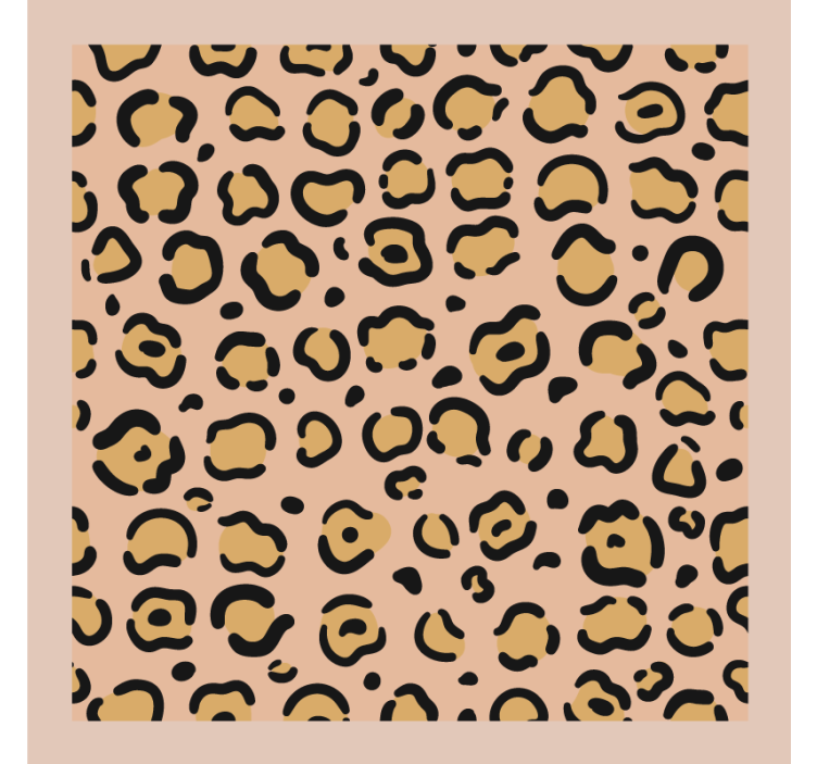 Leopard print motif texture coaster - TenStickers