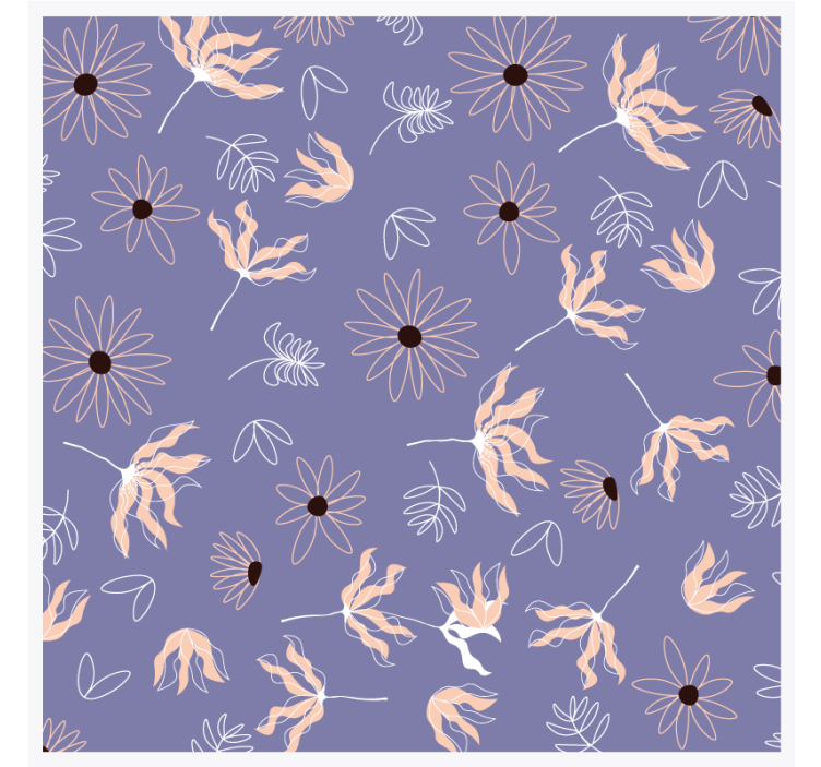 Texture coaster floral patterns on purple - TenStickers