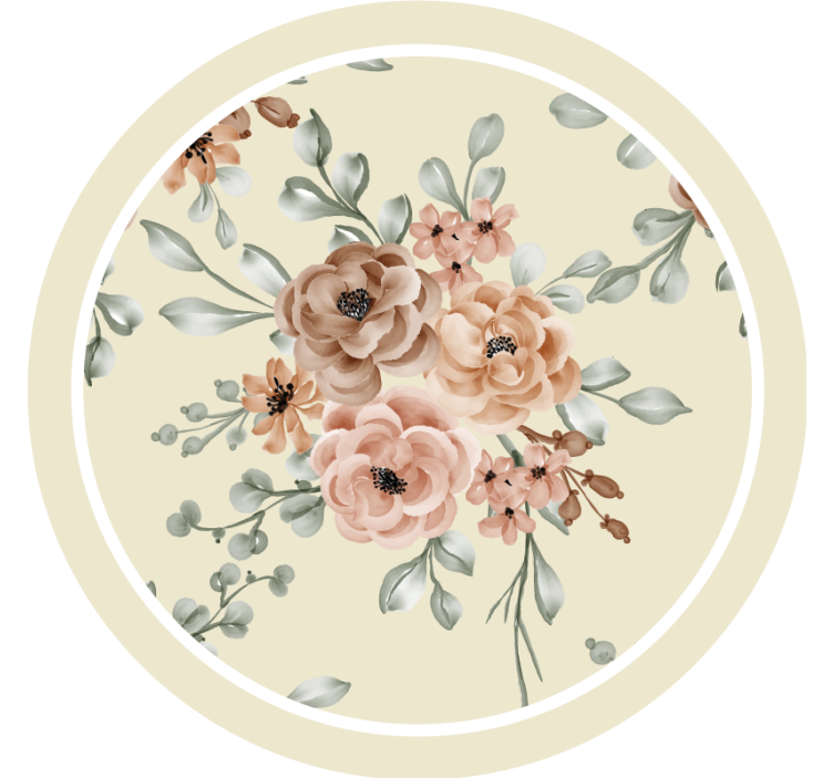 Floral Elegance Pattern vintage coasters - TenStickers