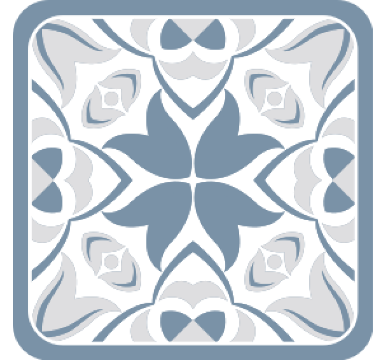 Elegant floral texture coaster - TenStickers