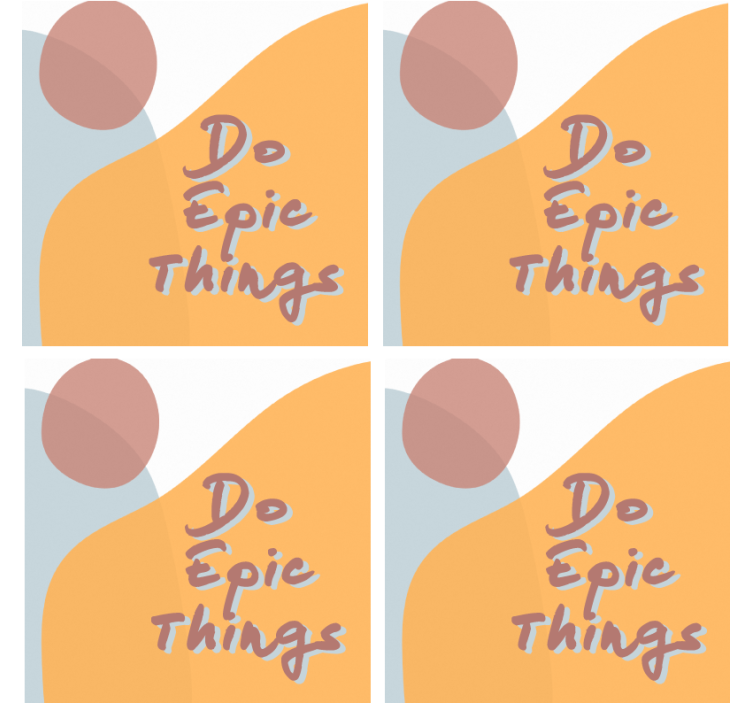 Text coasters inspirational message design - TenStickers