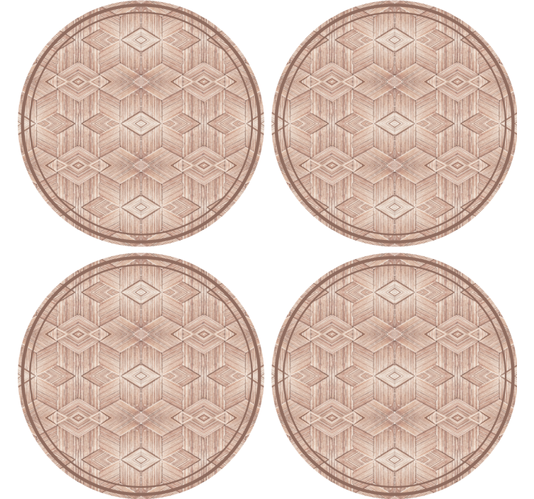 Texture coaster with geometric patterned design - TenStickers