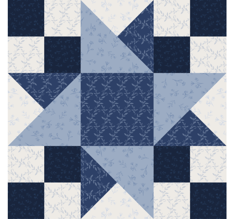 Texture coaster with elegant floral star design - TenStickers