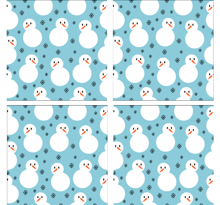 Christmas coasters with snowman pattern design - TenStickers