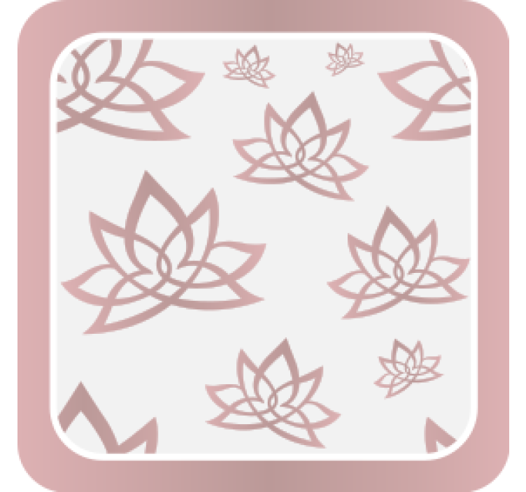 Texture coaster lotus blossom design - TenStickers