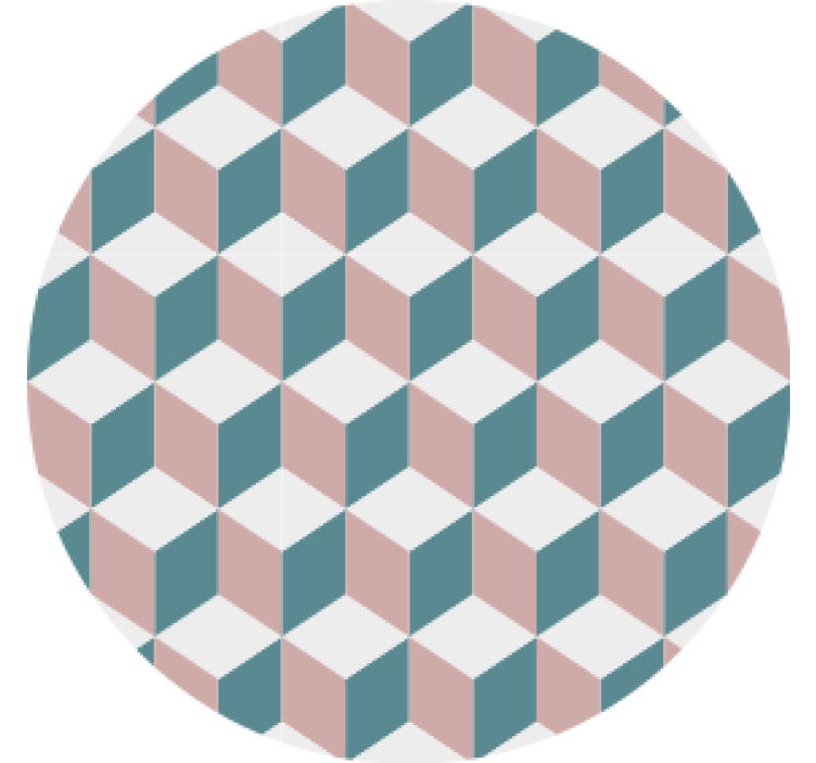 Texture coaster geometric cube design - TenStickers