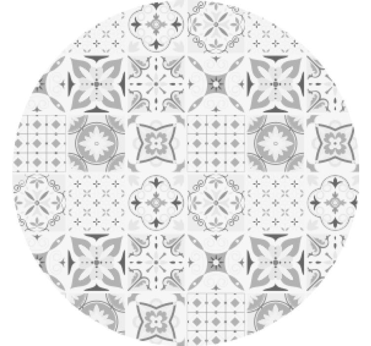 Texture coaster geometric floral design - TenStickers