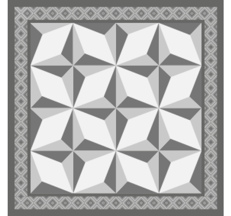 Texture coaster with geometric layered designs - TenStickers