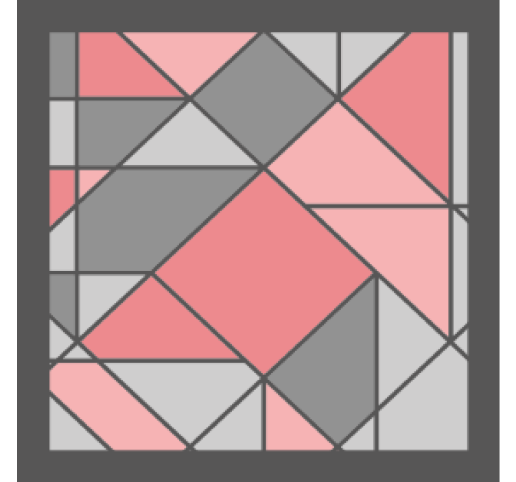 Texture coaster with geometric pattern design - TenStickers