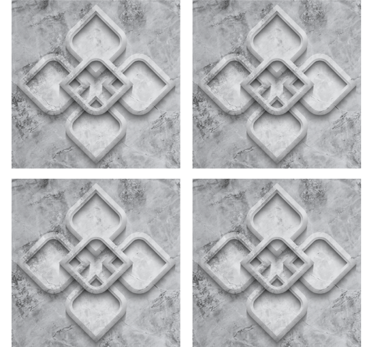 Texture coaster elaborate grey motif - TenStickers