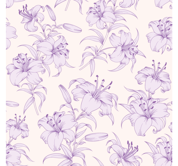Texture coaster elegant lily design - TenStickers