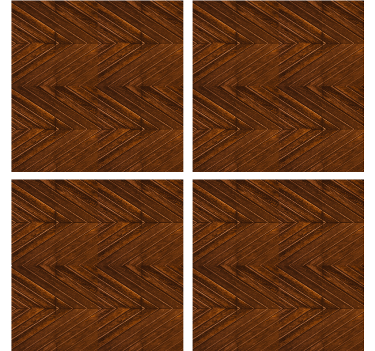 Chevron pattern wood texture coaster - TenStickers