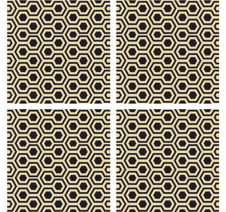 Texture coaster with honeycomb pattern design - TenStickers