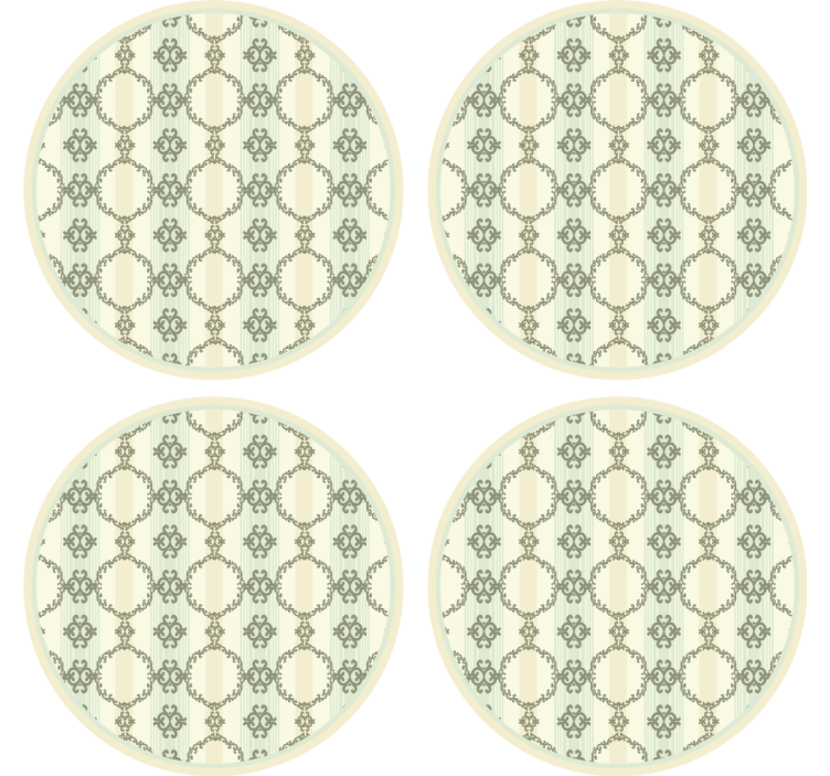 Texture coaster with detailed round designs - TenStickers