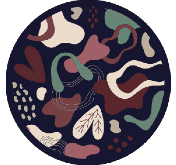 Texture coaster with organic shapes design - TenStickers