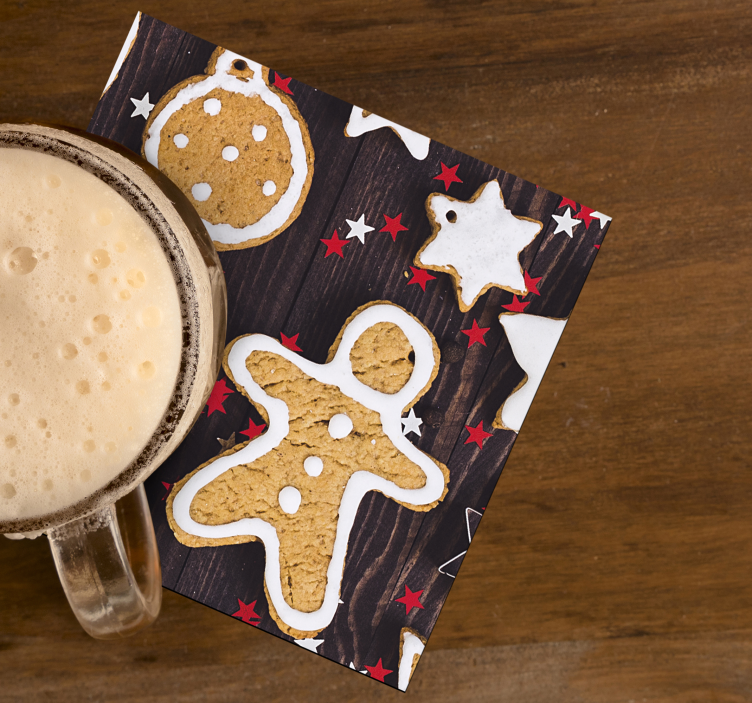 Christmas cookies drink coaster - TenStickers