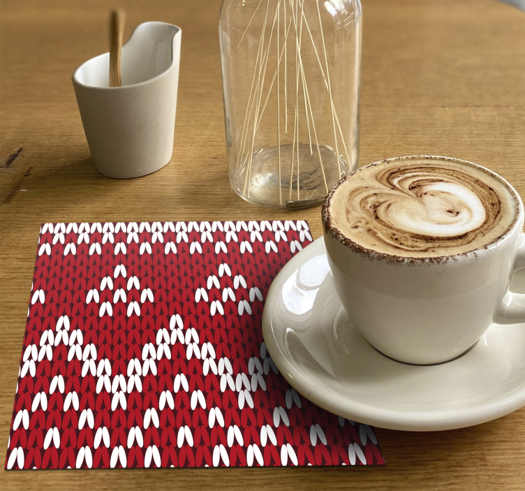 Christmas Typical Pattern drink coaster - TenStickers