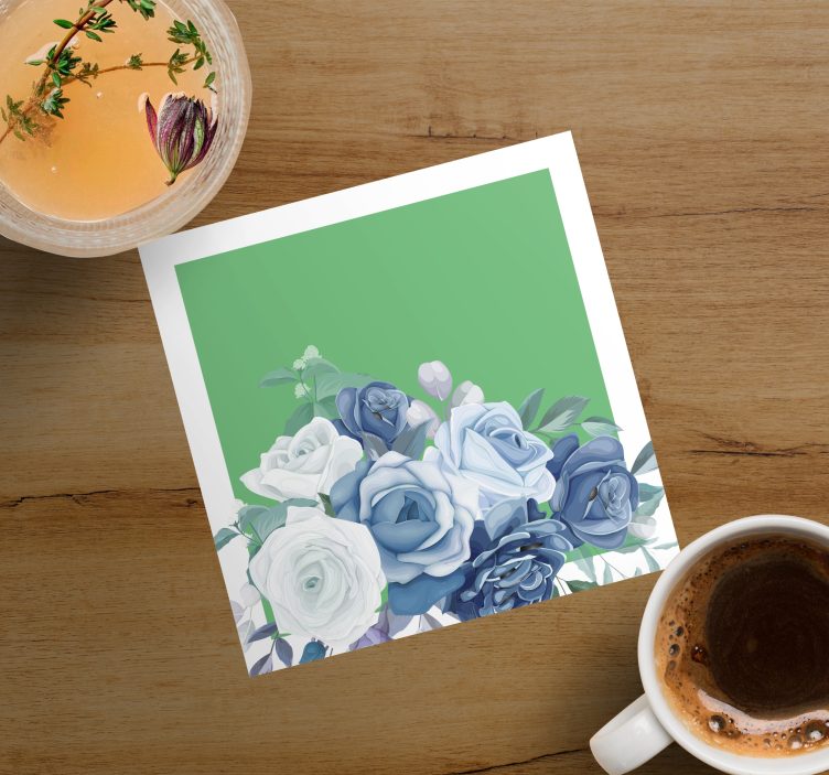 Elegant Floral Arrangement wedding coaster - TenStickers