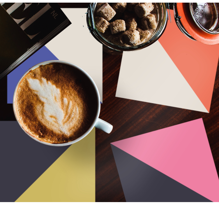 Geometric Multicolor Angles texture coaster - TenStickers