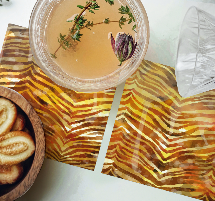 Zebra Patterned Surface texture coaster - TenStickers