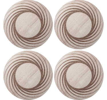 Texture coaster with natural circular patterns - TenStickers