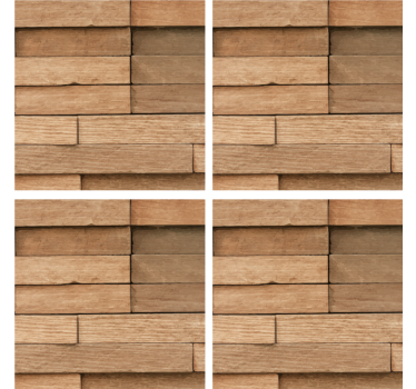 Abstract wood drink coaster - TenStickers