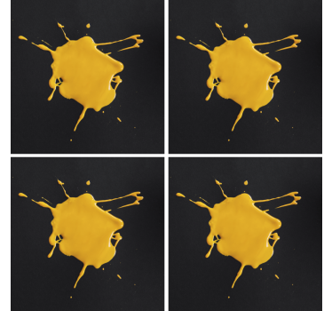 Yellow splash texture coaster - TenStickers