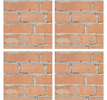 Texture coaster textured brick design - TenStickers