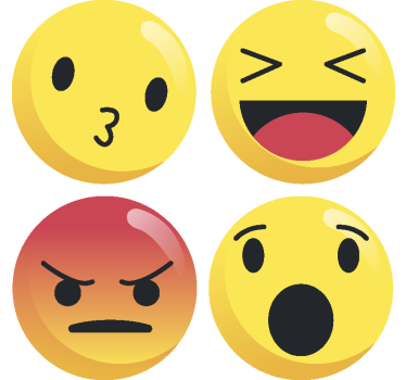 Emoticons geeky coasters - TenStickers