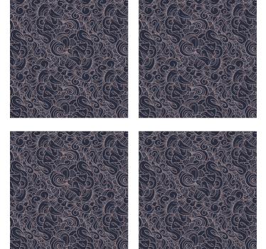 Texture coaster with detailed abstract design - TenStickers