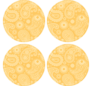 Texture coaster with intricate paisley design - TenStickers