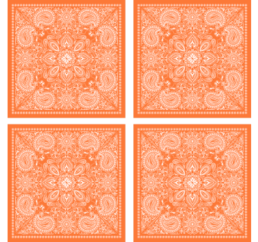 Texture coaster with detailed paisley design - TenStickers