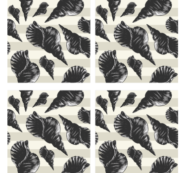 Texture coaster with elegant shell patterns - TenStickers