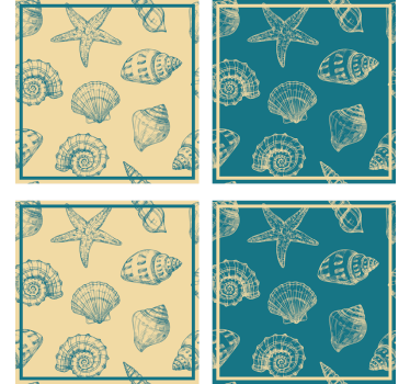 Texture coaster with shell motif design - TenStickers