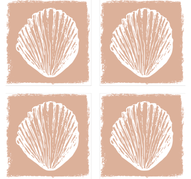 Texture coaster with shell pattern design - TenStickers