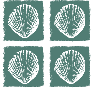 Texture coaster shell print design - TenStickers
