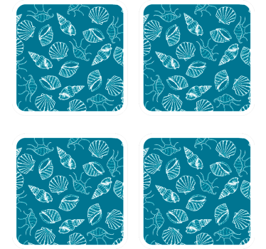 Texture coaster with shell patterns design - TenStickers