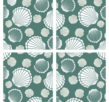 Texture coaster seashell pattern overlay - TenStickers