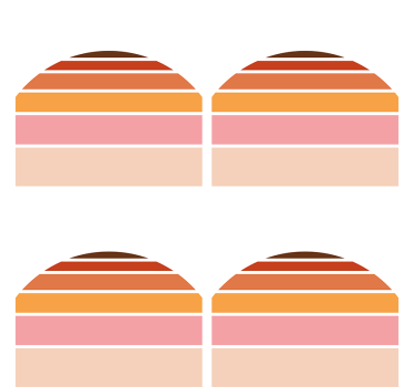 Texture coaster in layered color shape - TenStickers
